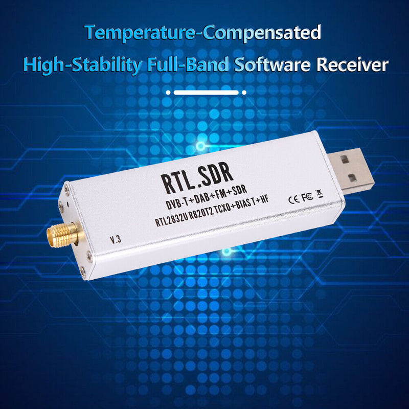SDR Receiver 100kHz-1.7GHz Software Defined Radio Receiver (No Antenna)