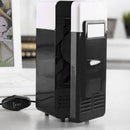 Portable USB Electric Refrigerator Mini Car Beverage Cooling Fridge (Black)