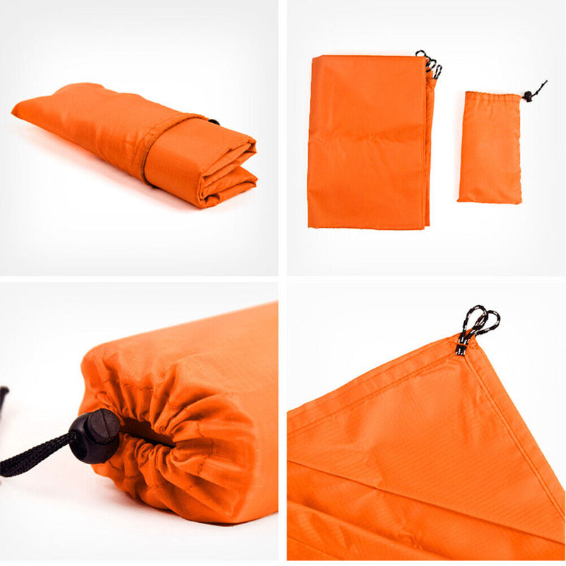 100x140cm Moistureproof Pocket Beach Blanket Mini Camping Mattress (Orange)