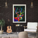 Colored Elk No Frame Pictures By Number DIY Digital Coding Oil Painting for Home