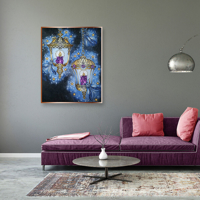 5D DIY Full Round Drill Diamond Rhinestone Lamp Cicada Home Craft (NE397) Newly