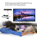 80 Miles Range Indoor Digital HD Amplified TV Linear Antenna Signal Boost