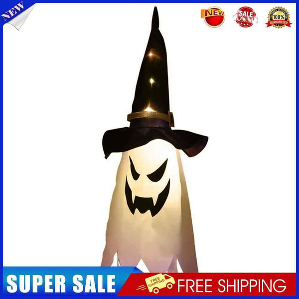 Halloween LED Flashing Light Glowing Wizard Ghost Hat Lamp (Warm White)