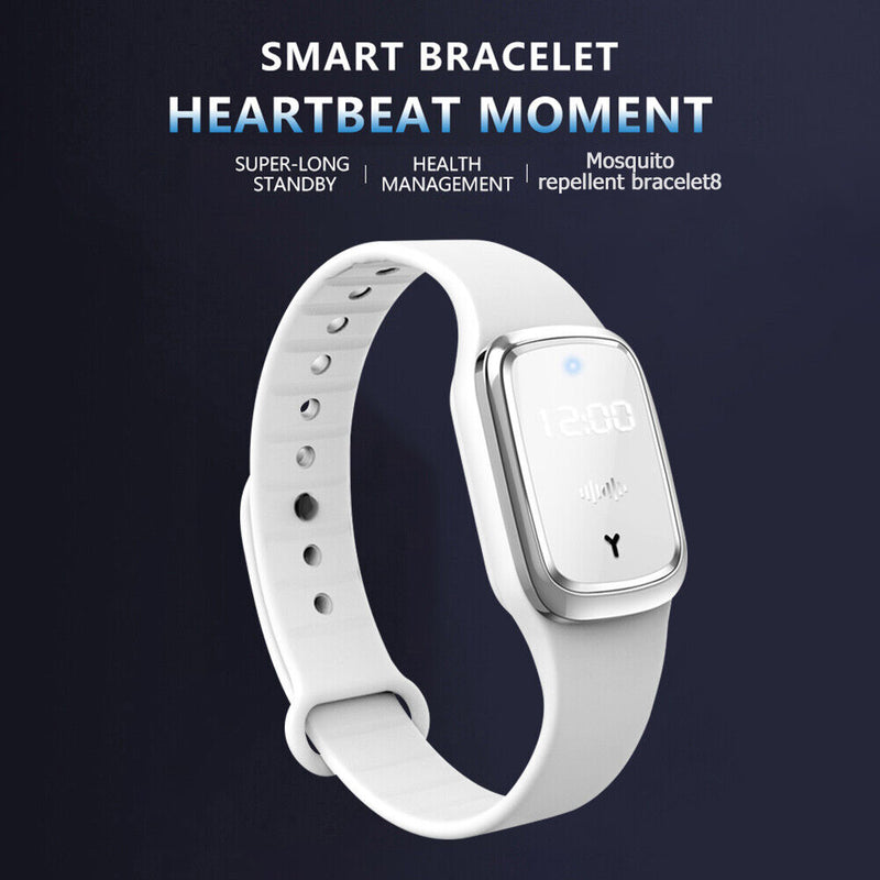 M2 Ultrasonic Mosquito Repellent Anti Insect Bugs Pest Bracelet (White) Newly