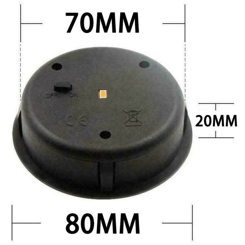 white LED Solar Powered Replacement Round LED Light Box Garden Outdoor Lighting