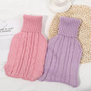 Solid Color Hand Warmer Knitted Cover Water-filled Bag Hot Water Bottle Cover