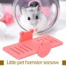 Small Animal Cage Nest Accessories Frog Pet Hamster Seesaw Play Toys (Pink)