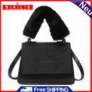 Casual Travel Shoulder Handbag Female Leather Plush Handle Crossbody Totes Bags