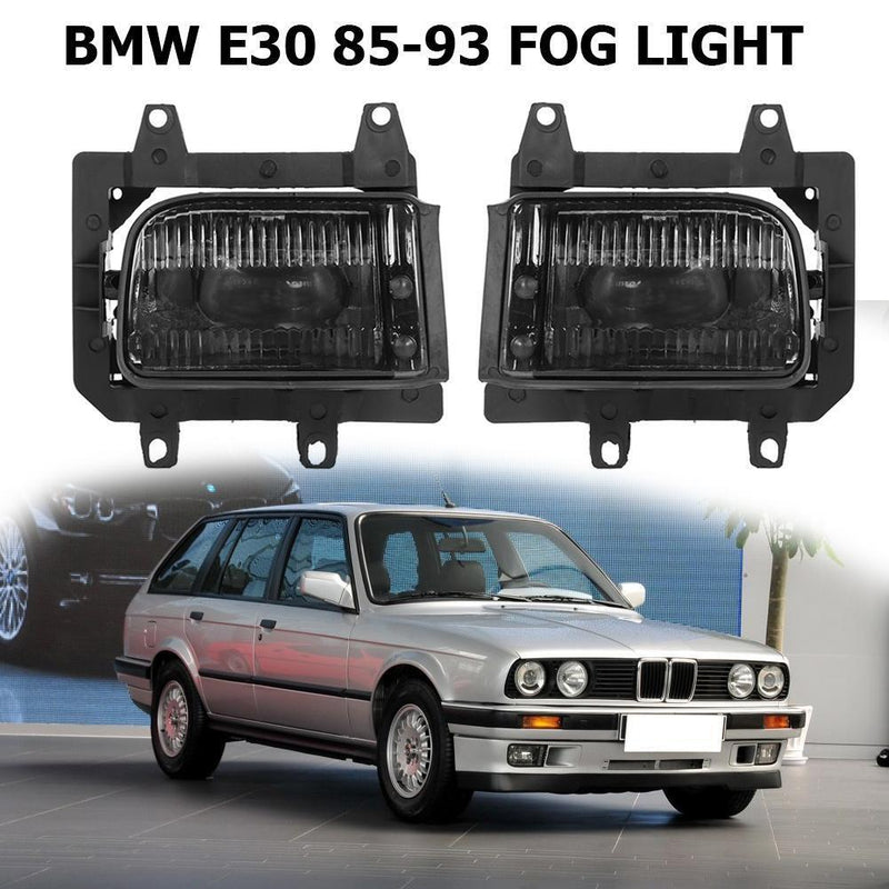 2pcs Front Left+Right Bumper Fog Lights Lamps+Bulbs Kit for E30 318i 325 85-93