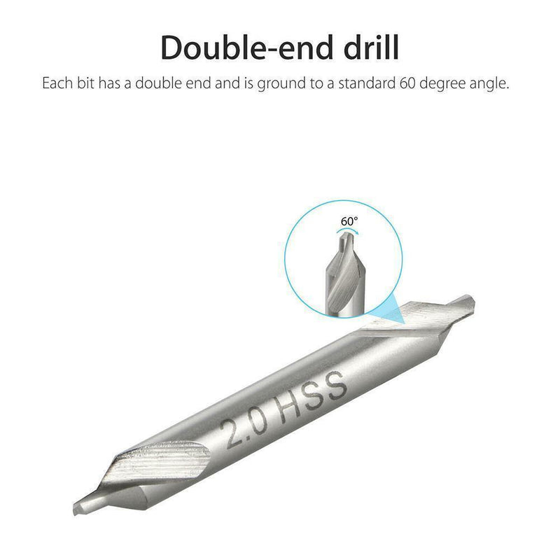 5PCS Combined Center Drill Bit Set HSS Countersink