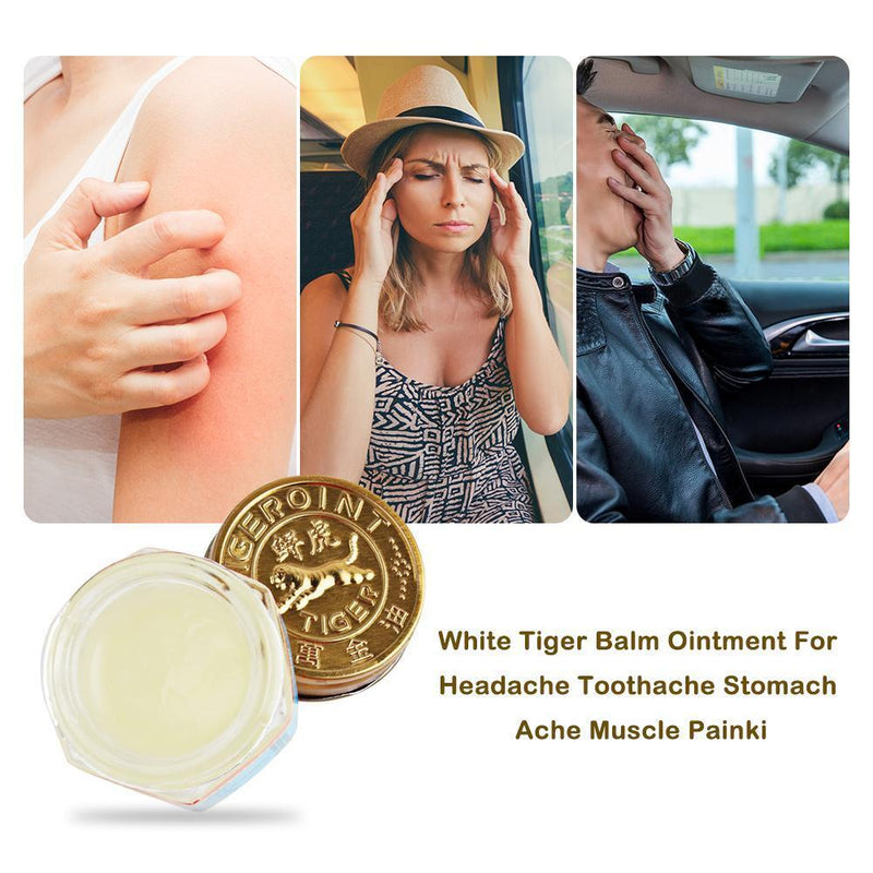 White Tiger Balm Headache Stomachache Painkiller Muscle Relieving Ointment