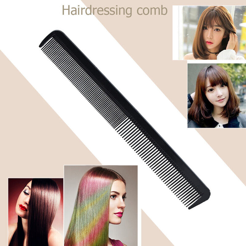 10pcs Ultra Thin Anti Static Straightener Comb Styling Steel Brush (Black) Newly