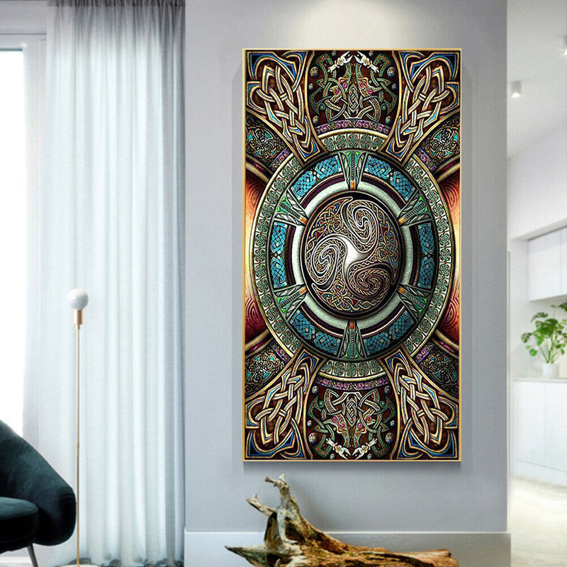 Celtic Totem Oil Paint By Numbers Kits Canvas DIY Picture Hand Painted Wall Art