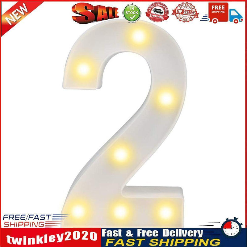 Digital Number LED Symbol Sign Night Light for Wedding Party Birthday (2) Newly