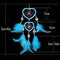 2 Circle Heart Shape Handmade Dream Catcher with Feathers Decor Craft Blue Newly