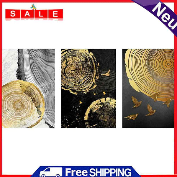 Frameless Painting By Numbers Kit Tree Circle DIY Drawing On Canvas Art Craft