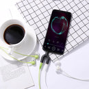 3.5mm Extension Earphone Audio Splitter 1 Male to 2 Female Adapter (Black)