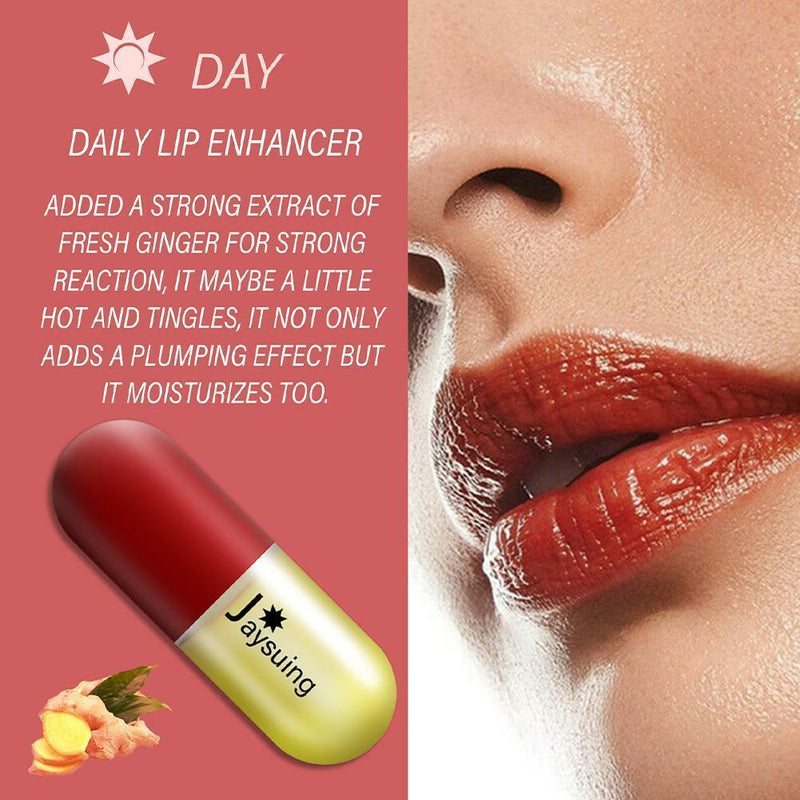 2x Instant Lip Plumper Capsule Glossy Lip Balm Long Lasting Moisturizer
