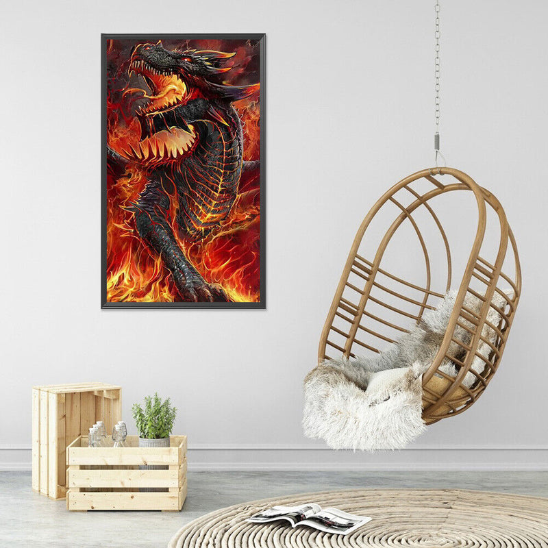 5D Diamond Painting Kit DIY Dragon Full Square Drill Mosaic Picture Wall De