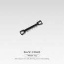 5-ring Camping Hanging Rope Tent Cup Lamp Hanger Clothes Line Strap (Black)