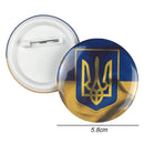 Ukraine Ukrainian Map Flag Symbol Round 12 Styles Clothes Pins(G)