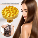 Silicone Scalp Head Body Massager Comb Round Hair Washing Brushes (Yellow) Newly