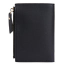 Flowers Embroid Women Short Wallet PU Leather Coin Card Holder Clutch/Black