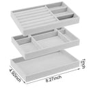 Case Earring Organizer Velvet Stackable Jewelry Trays Drawer Rings Holder