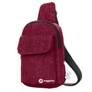 Men/Women Canvas Chest Packs Casual Crossbody Shoulder Sling Bag(Red)-19172