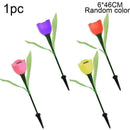 Outdoor Solar Powered LED Tulip Flower Lights Garden Yard Color 1pcs Path G6L7