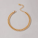 4pcs Thick Chain Bracelet Set Punk Twisted Rope Bangles Women Jewelry Gift