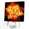 Flames Rose Frameless Picture Oil Paint By Numbers Hand Painted Picture Kit