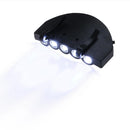 5-LED Flash Travel Headlight Camping Headlamp Cap Brim Lamp Hat Clip Lights