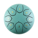 6 inch 8 Tune Hand Pan Steel Tongue Drum Musical Instrument (Moss Blue) Newly