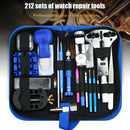 212pcs Watchmaker Watch Case Repairing Opener Band Link Leather Storage Bag Kit
