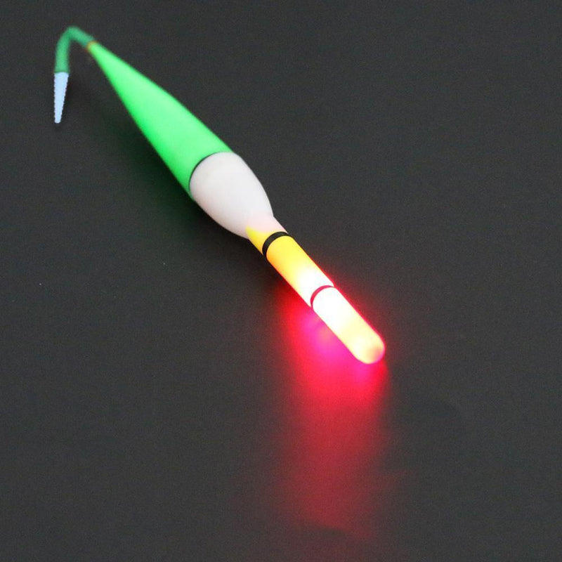 5Pcs Bulbs Fishing Float Cork Plastic Float with Long Hiking Trail LED Li