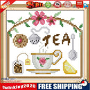 14CT Stamped Cross Stitch Cotton Thread Embroidery (C181 Morning Tea Time)