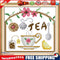 14CT Stamped Cross Stitch Cotton Thread Embroidery (C181 Morning Tea Time)