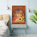 Full Embroidery Pumpkin Light 3-Beach 11CT Printed Cross Stitch Cotton DIY Kit
