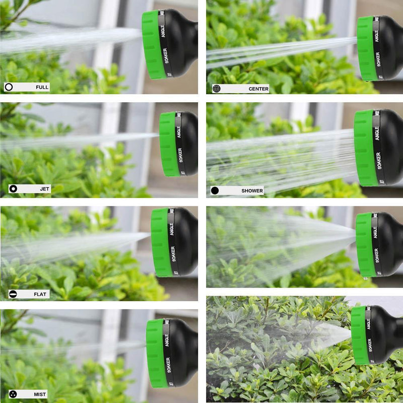 Adjustable High Pressure Garden Water Gun Car Spray Sprinkler Nozzle (Green