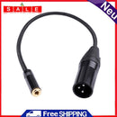TRS 3.5mm Female to XLR 3 Pin Male Adapter for Cannon Plug Audio Cable Converter