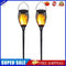 2pcs LED Solar Flame Light Waterproof Garden Lawn Lamp for Patio Pathway De