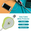Fruit USB Data Cable Bites Protector Universal Cord Wire Winder (Pear)