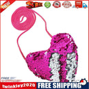 Baby Heart Shoulder Handbags Kids Girls Sequins Crossbody Bags (Rose Red)