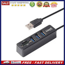 High Speed USB 2.0 Hub Multi Power Adapter Card Reader for Laptop PC Computer