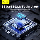 Baseus 65W GaN3 Pro Desktop Charger Power Strip Charging Station (Black) Newly