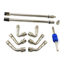 45 90 135 Degree Angle Bent Valve Adaptor Set Motorcycle Accessories Metal Newly