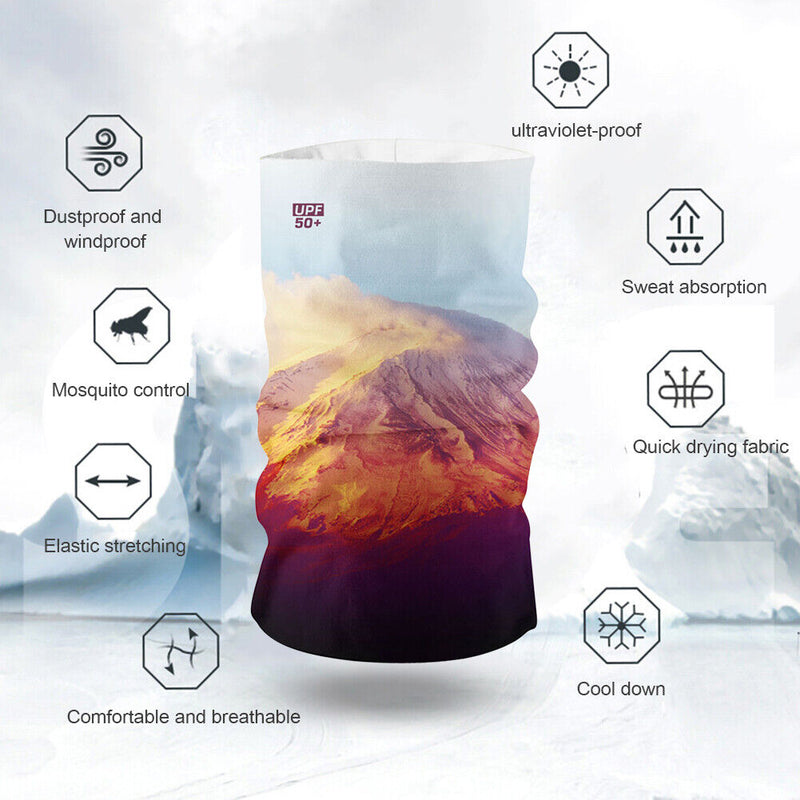 Sports Cycling Neck Tube Scarf Summer Outdoor Running Bandana Headband (2) Newly