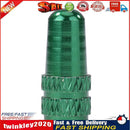 Aluminum Alloy Bike Tire Gas Nozzle Valve Cap Cycling Dust Cover (Green) Newly