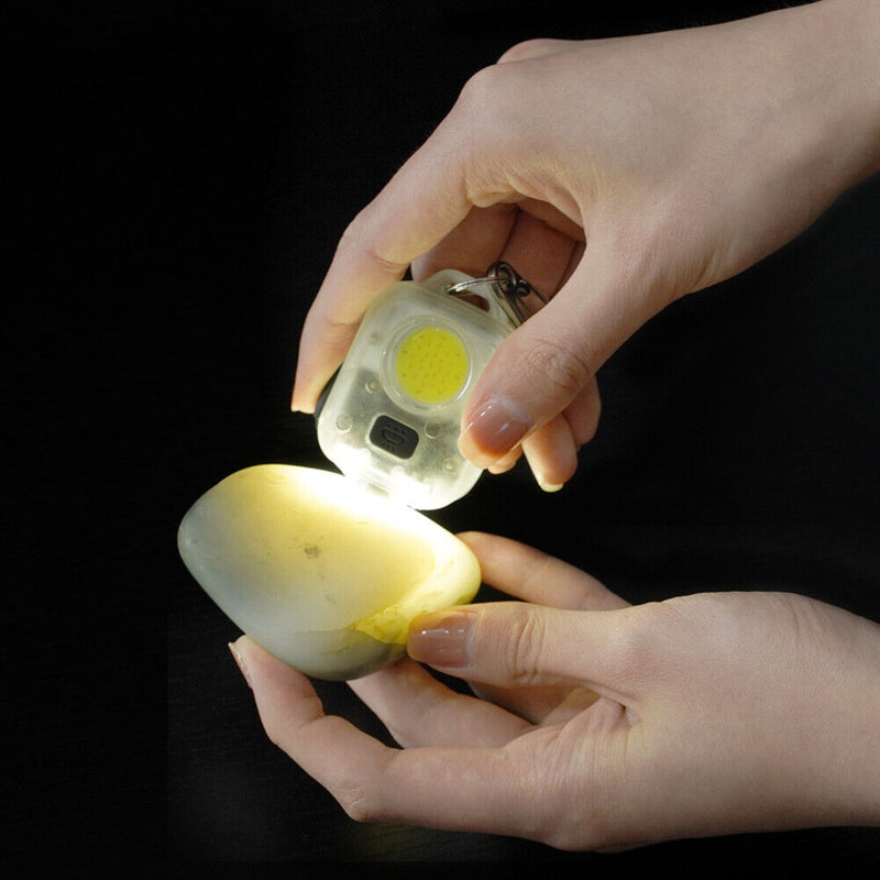 Emergency Work Lights Keychains Waterproof COB LED Flashlight (Fluorescent)